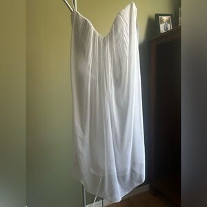 Alice and Olivia strapless white flowy dress Large See description*